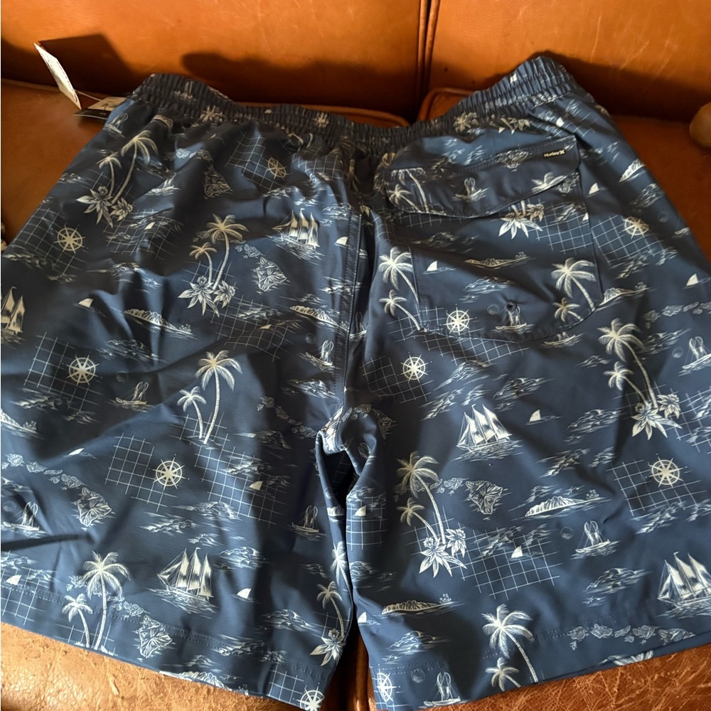 Hurley Men's Swim Board Shorts - Navy Nautical Print